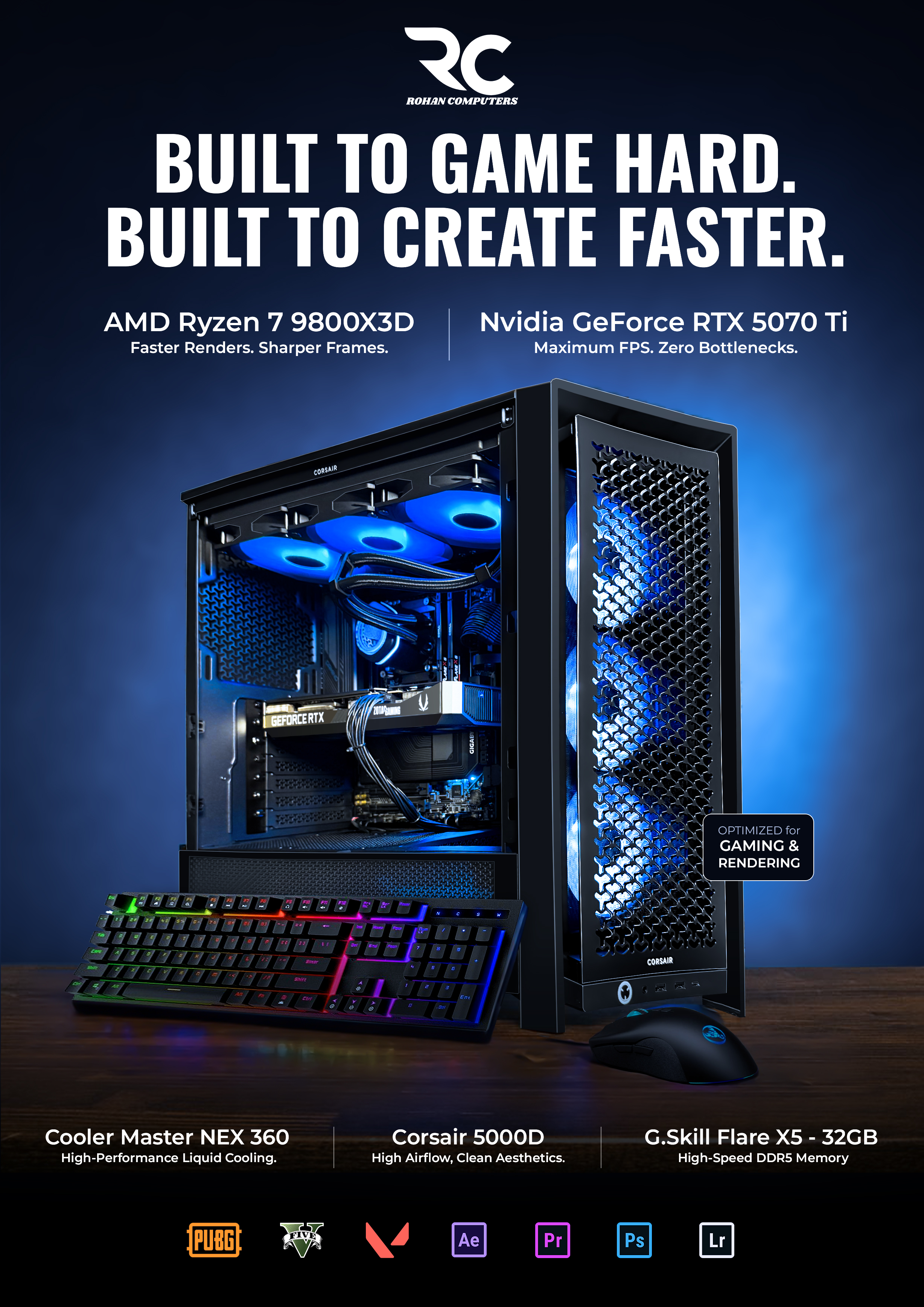Ryzen 7 7800X3D x RTX 5070 Ti build