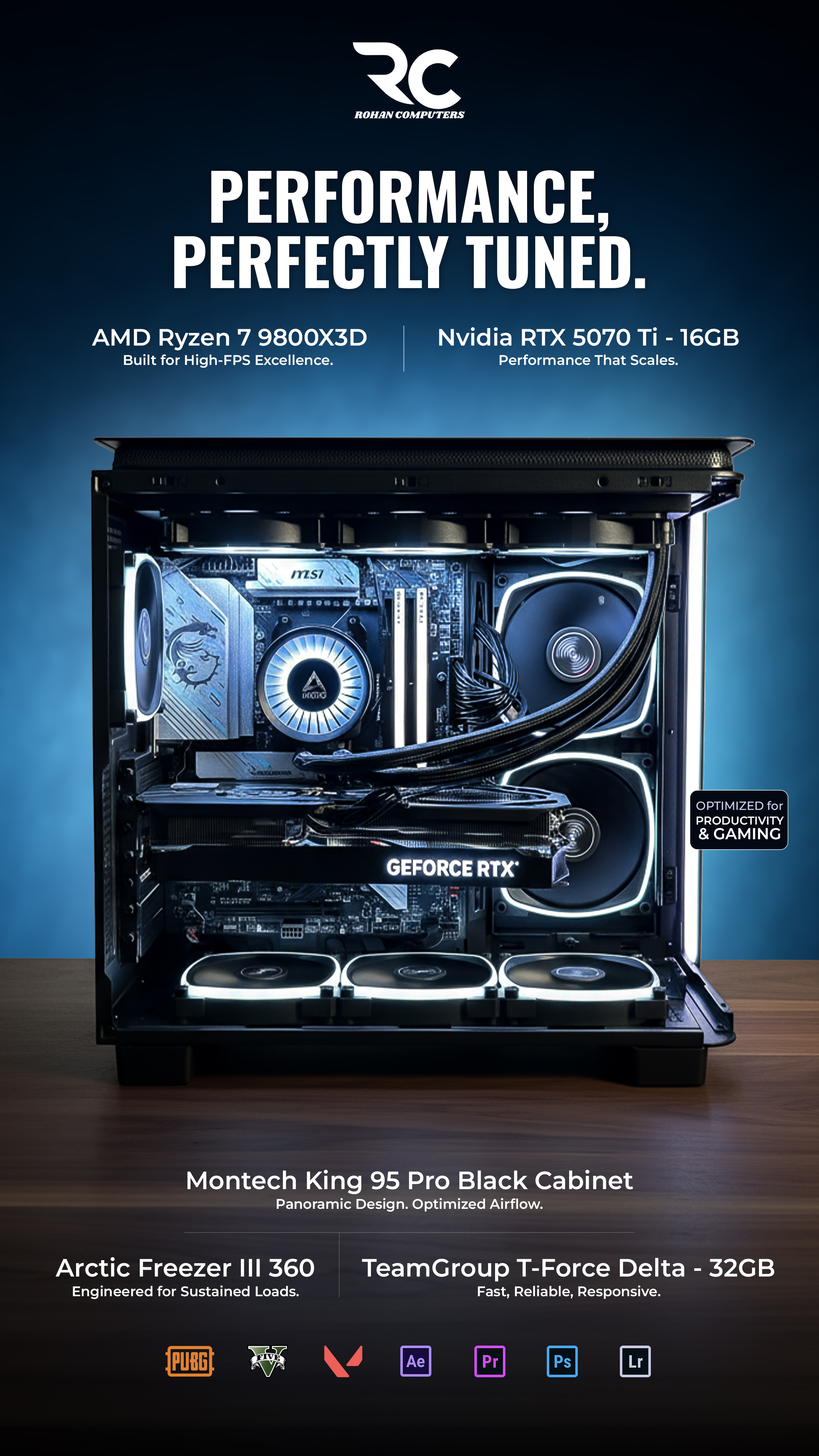 Ryzen 7 9800X3D x RTX 5070 Ti Super build