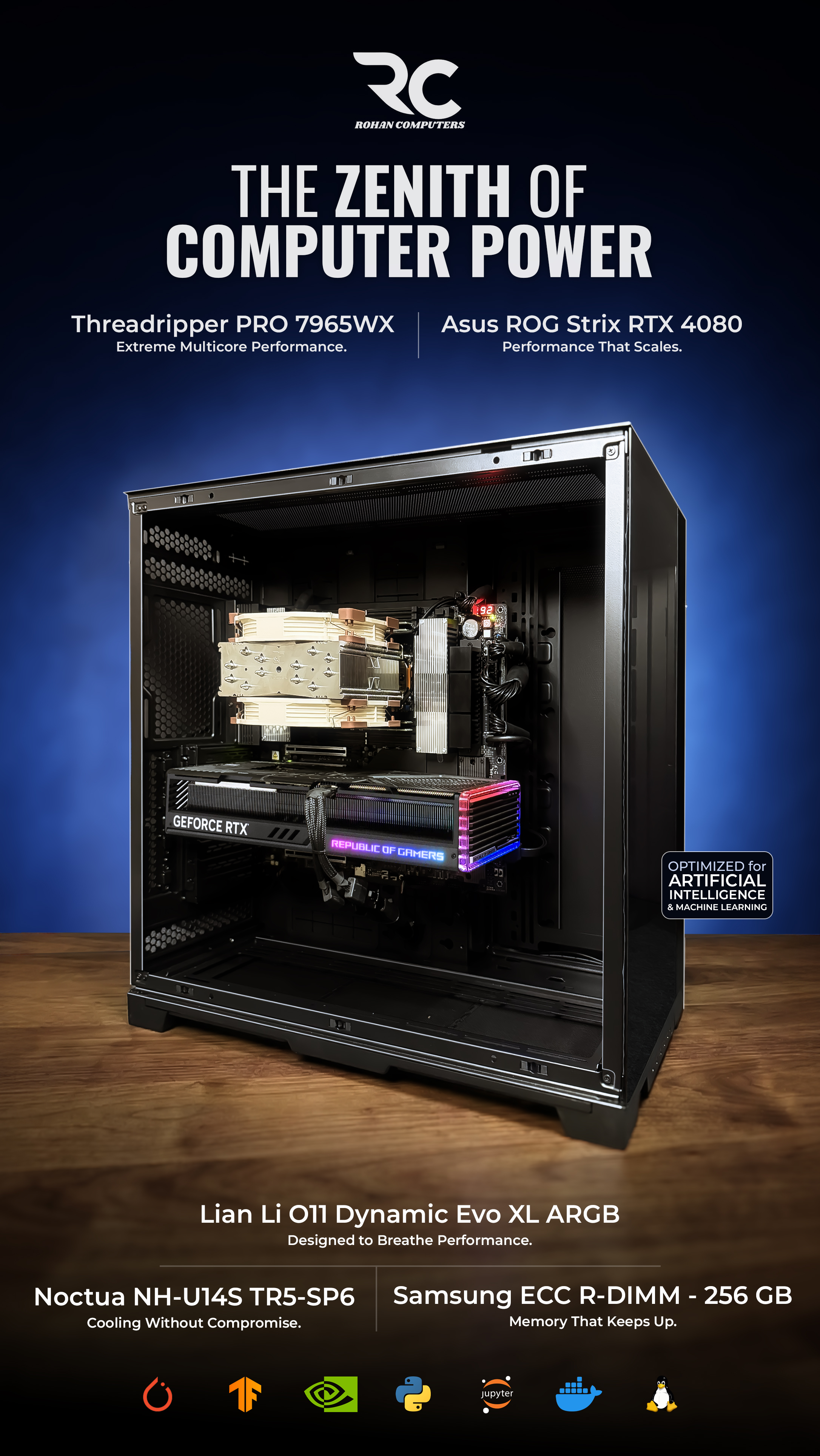 Threadripper PRO 7965WX x RTX 4080 workstation